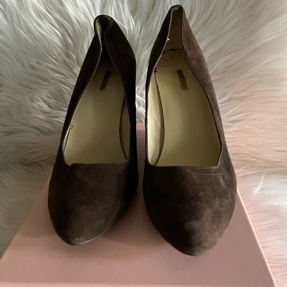 Chocolate Wedged Heels